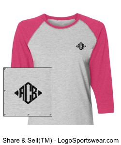Next Level Baseball TShirt - Ladies Design Zoom